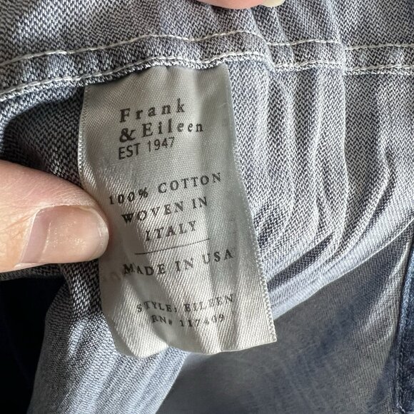 Frank & Eileen Collar Button-Up Shirt Vintage Stonewashed Indigo Size L Casual - Picture 8 of 12